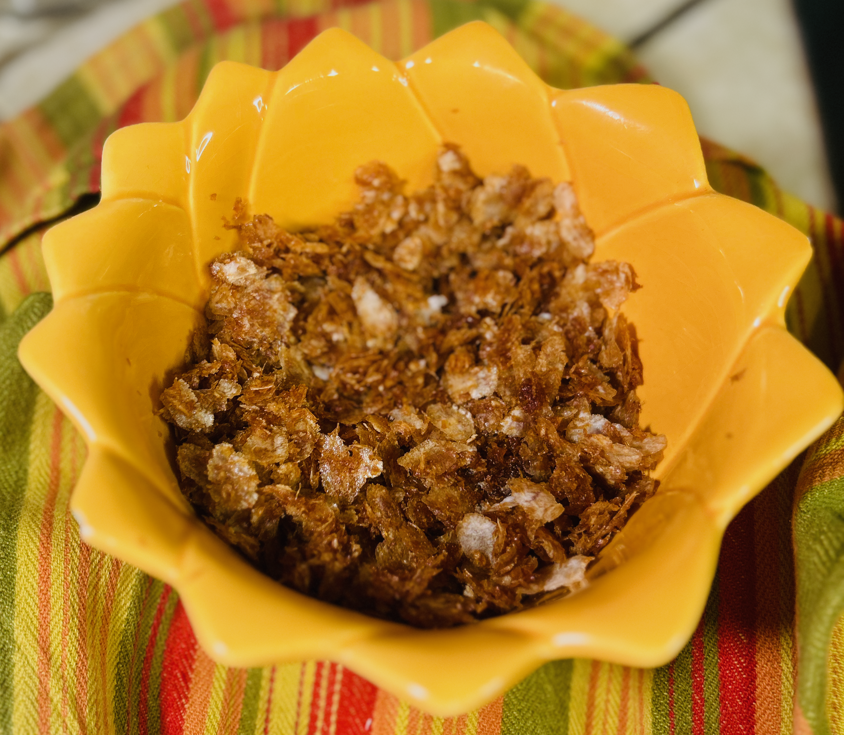 Goda Poha (Flat rice sweetened with jaggery)